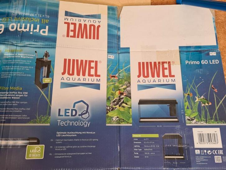 Juwel aquarium 60 liter, Dieren en Toebehoren, Vissen | Aquaria en Toebehoren, Gevuld zoetwateraquarium, Ophalen