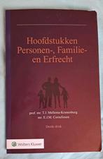 Hoofdstukken personen-, familie- en erfrecht, Sociale wetenschap, Ophalen of Verzenden, Zo goed als nieuw, E.J.M. Cornelissen; T.J. Mellema-Kranenburg