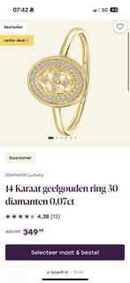 14 karaat gouden ring maat 17, Ophalen of Verzenden, Goud, Ring