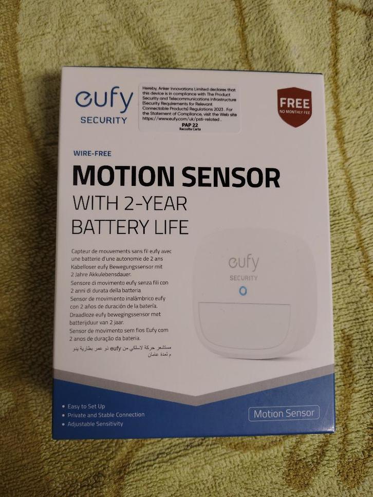 Eufy Motion Sensor, Doe-het-zelf en Verbouw, Alarmsystemen, Nieuw, Detector, Sensor of Melder, Beweging, Draadloos, Ophalen of Verzenden