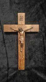 Houten kruisbeeld met Jezus, Ophalen of Verzenden, Gebruikt, Beeld(je), Christendom | Katholiek