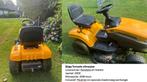 Zitmaaier Stiga met bladveegaanhanger, Tuin en Terras, Grasmaaiers, Ophalen, Cirkelmaaier, Versnellingen, Zo goed als nieuw