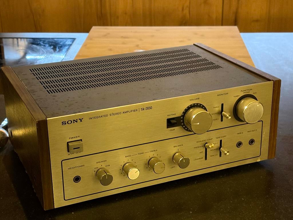 Mooie Sony vintage stereo versterker met phono, Ophalen, Zo goed als nieuw, Sony, Minder dan 60 watt