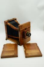 Antieke houten camera met Extra Rapid Aplanat Series II lens, Gebruikt, Vintagotreasures, Compact, Ophalen of Verzenden