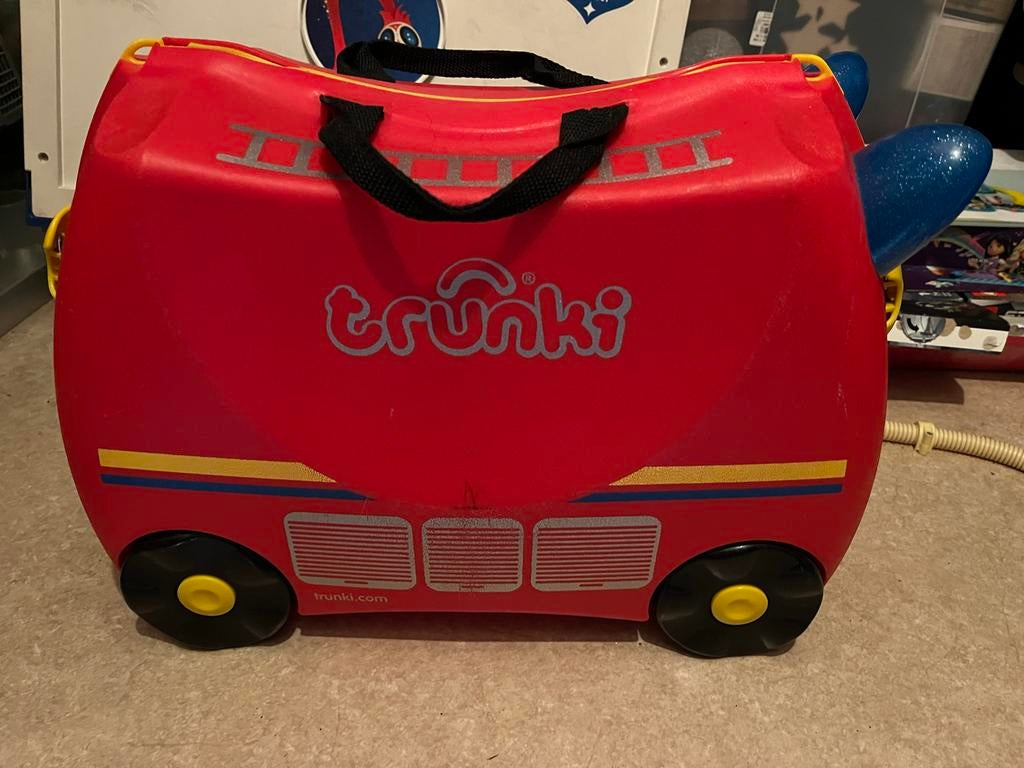 Trunki Reiskoffer op Wieltjes - Brandweerauto, Ophalen, Zo goed als nieuw, Overige merken