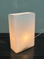 Vintage glazen lamp Yvolux opaalglas wit Murano kubistisch, Ophalen, Gebruikt, Minder dan 50 cm