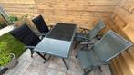 Moet snel weg: Aluminium tuinset donkergrijs, Tuin en Terras, Tuinsets en Loungesets, Ophalen, 4 zitplaatsen, Gebruikt, Aluminium