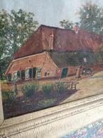 ANTIEK OLIEVERF OP DOEK GESIGNEERD UIT 1931 57X47 CM, Antiek en Kunst, Kunst | Schilderijen | Klassiek, Ophalen of Verzenden