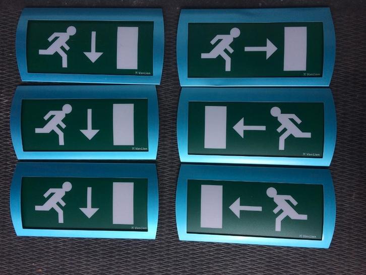 Van Lien Optilux pictogrammen voor noodverlichtingsarmatuur, Doe-het-zelf en Verbouw, Bouwverlichting, Nieuw, Overige typen, Minder dan 50 watt