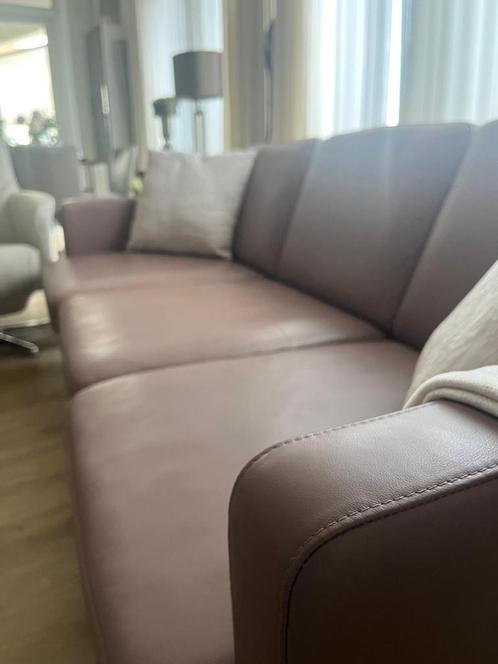 Luxe lederen 2- en 3-zits design banken, Huis en Inrichting, Banken | Bankstellen, Zo goed als nieuw, Ophalen