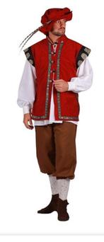 Middeleeuwse marktkoopman 4-delig maat M (Carnaval/toneel), Ophalen of Verzenden, Zo goed als nieuw, Kostuum, Carnaval
