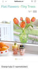 Flat Flowers TULP raamstickers, Ophalen of Verzenden, Overige soorten, Minder dan 100 cm