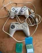 2 controllers en 2 Sony memorycards PlayStation 1, Ophalen of Verzenden, Zo goed als nieuw, Vanaf 3 jaar