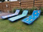 3x Lafuma Vintage Ligstoel Ligbed Stretcher Zonnebed 193x63, Ophalen of Verzenden, Zo goed als nieuw, Verstelbaar