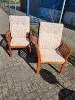 Vintage fauteuils - set van 2 - SVA Møbler / Schou Andersen, Huis en Inrichting, Fauteuils, Ophalen, Zo goed als nieuw, Minder dan 75 cm