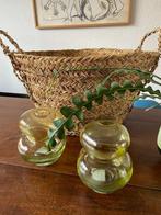 Twee splinternieuw zacht groene glazen vaasjes  COCO Maison., Overige kleuren, Nieuw, Ophalen of Verzenden, Glas