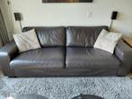 Leder 3 en 2 zits bankstel, Ophalen, Gebruikt, Rechte bank, 200 tot 250 cm