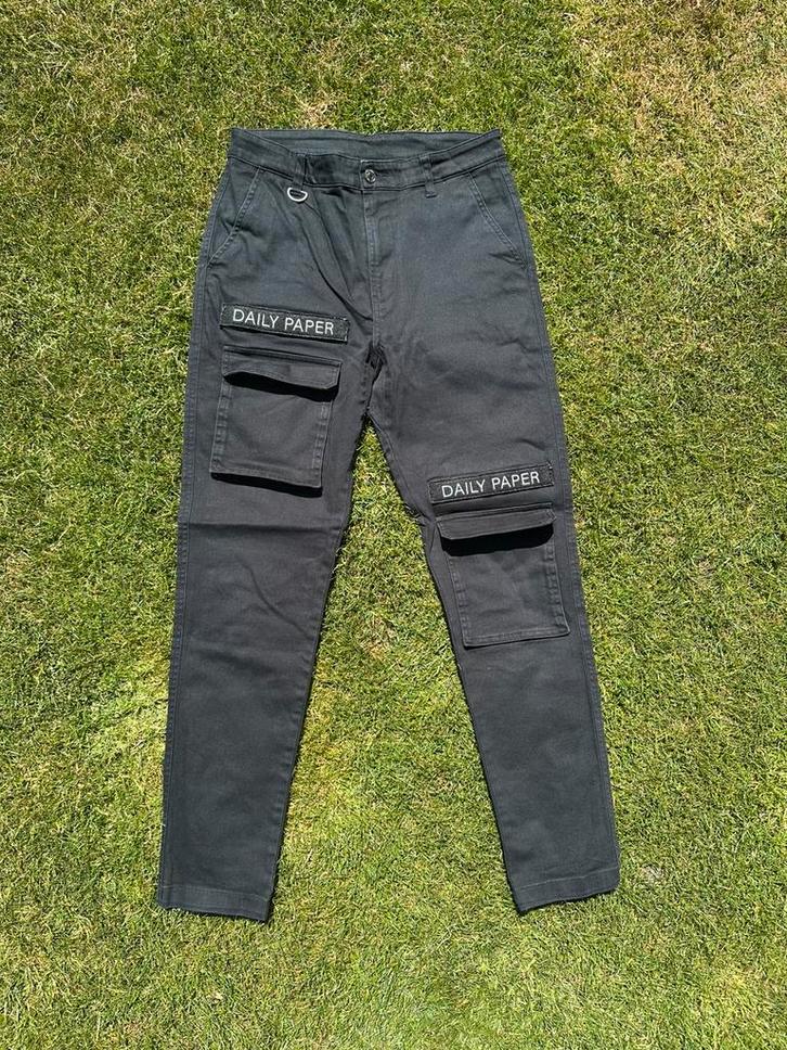 Daily Paper cargo broek maat S (ZGAN), Kleding | Dames, Broeken en Pantalons, Zo goed als nieuw, Maat 36 (S), Zwart, Lang, Ophalen of Verzenden