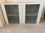 Ophangbare wit glazige kast, Huis en Inrichting, Kasten | Vitrinekasten, Ophalen, Gebruikt, 50 tot 100 cm, Minder dan 100 cm