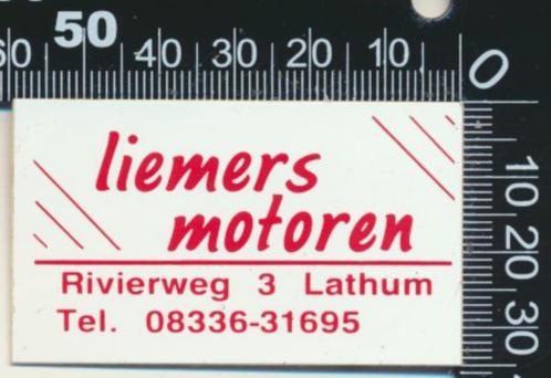 Sticker: Liemers Motoren - Lathum, Verzamelen, Stickers, Zo goed als nieuw, Auto of Motor, Ophalen of Verzenden
