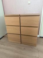 2 ikea malm ladekasten - nachtkastjes, Ophalen, Minder dan 50 cm, Zo goed als nieuw, 3 of 4 laden