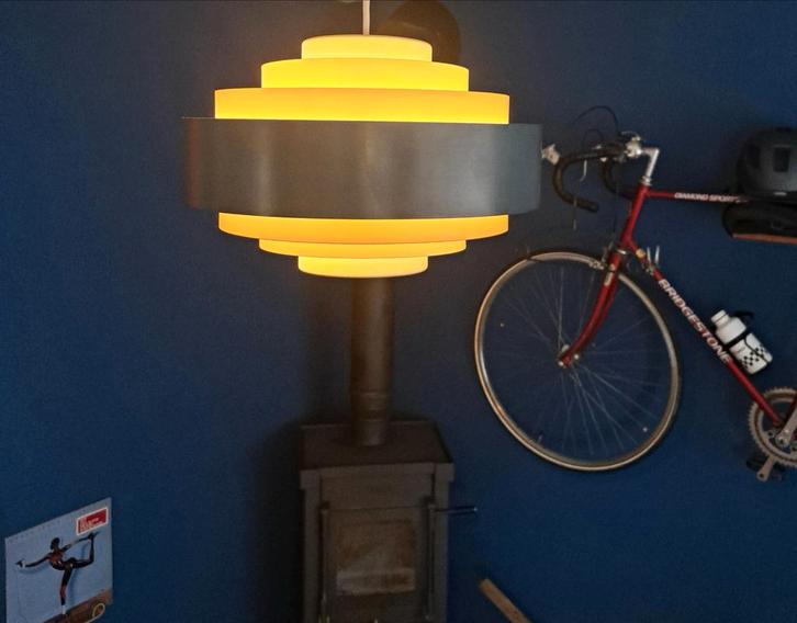 Jo Hammerborg Ultra Hanglamp Fog & Morup 1960s, Huis en Inrichting, Lampen | Hanglampen, Gebruikt, Minder dan 50 cm, Metaal, Ophalen of Verzenden
