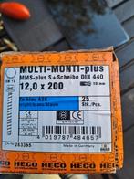 Multi monti plus beton schroeven, Doe-het-zelf en Verbouw, IJzerwaren en Bevestigingsmiddelen, Ophalen of Verzenden, Zo goed als nieuw