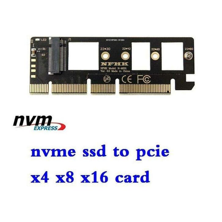 PCIe x4 NVMe SSD Adapter Card M.2 M-Key + Koeling *MAC / PC*, Computers en Software, Harde schijven, Nieuw, Desktop, Intern, SSD