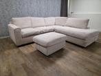GRATIS BEZORGEN | PRACHTIG BEIGE RIBSTOF HOEKBANK, Info@banxtel.nl, Ribstof Hoekbank, Verzenden, Hoekbank
