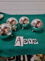 kerstballen retro groot glas zilver 2 stuks, [no510a], Ophalen of Verzenden