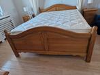 Ledikant 160x200 met WELLFAIR Elek. Lattenbodems & Matras, Huis en Inrichting, Ophalen, Bruin, Klassiek, Tweepersoons