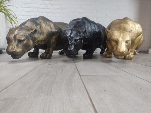 Jachtluipaard sluipend Cheetah Roofdier Brons goud zwart, Verzamelen, Beelden en Beeldjes, Nieuw, Dier, Ophalen
