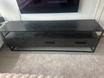 Zwarte tv meubel, Ophalen, Overige materialen, 150 tot 200 cm, Zo goed als nieuw