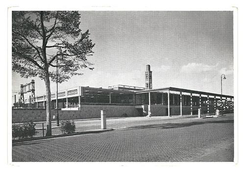 949303	Enschede	Ov 1965 Station Wederopbouw	Spoorwegen trein, Verzamelen, Ansichtkaarten | Nederland, Gelopen, Overijssel, 1960 tot 1980