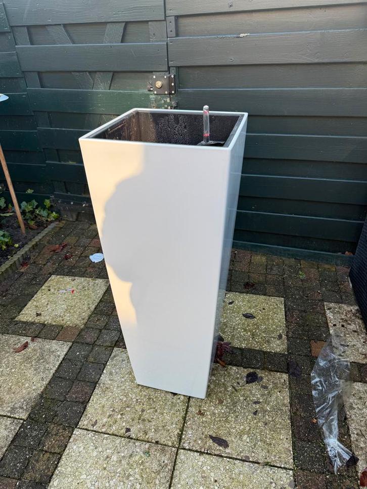 Lechuza Plantenbak Cubico Alto, Tuin en Terras, Bloempotten, Gebruikt, Kunststof, Binnen, 70 cm of meer, 25 tot 40 cm, Vierkant