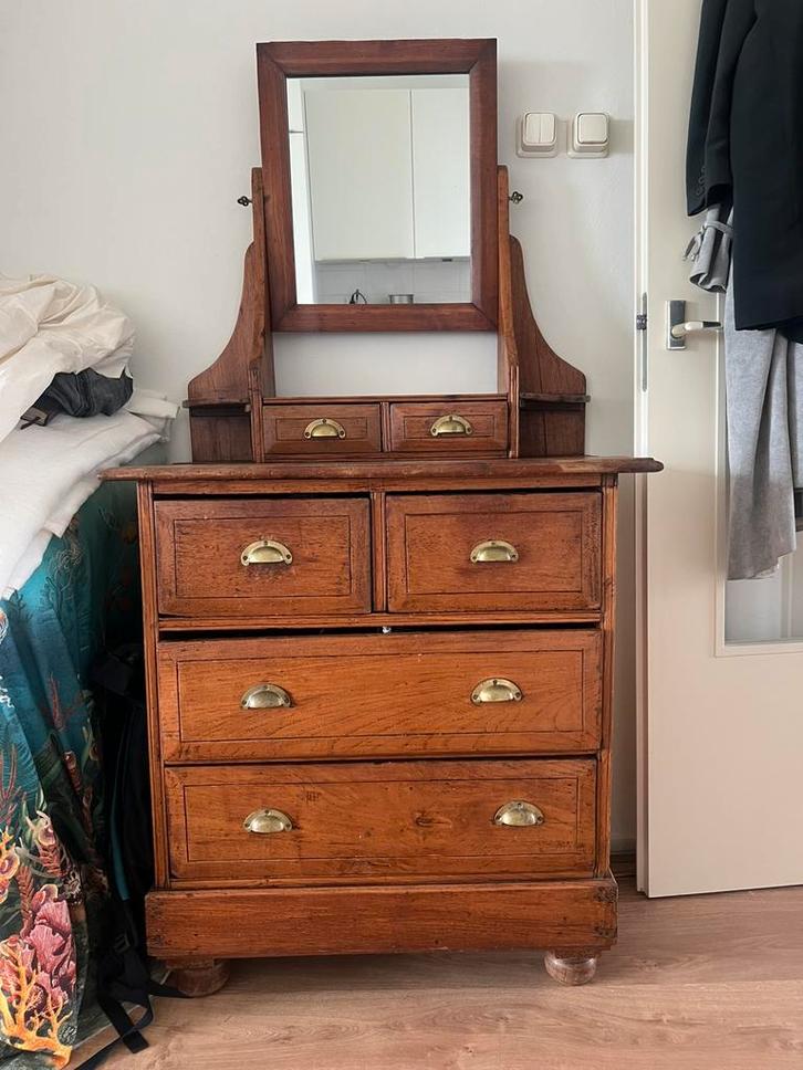 Prachtig antiek kastje (kaptafel), Huis en Inrichting, Tafels | Kaptafels, Gebruikt, Minder dan 100 cm, 50 tot 100 cm, Ophalen