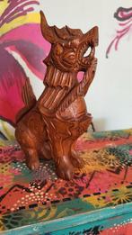 Vintage/Houtsnijwerk/Chinese/Foo Dog/Tempelleeuw, Antiek en Kunst, Ophalen of Verzenden