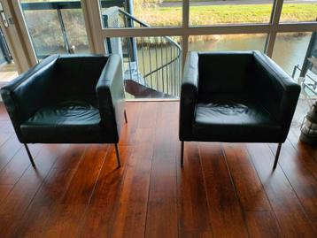 Ikea Klappsta leren stoelen beschikbaar voor biedingen