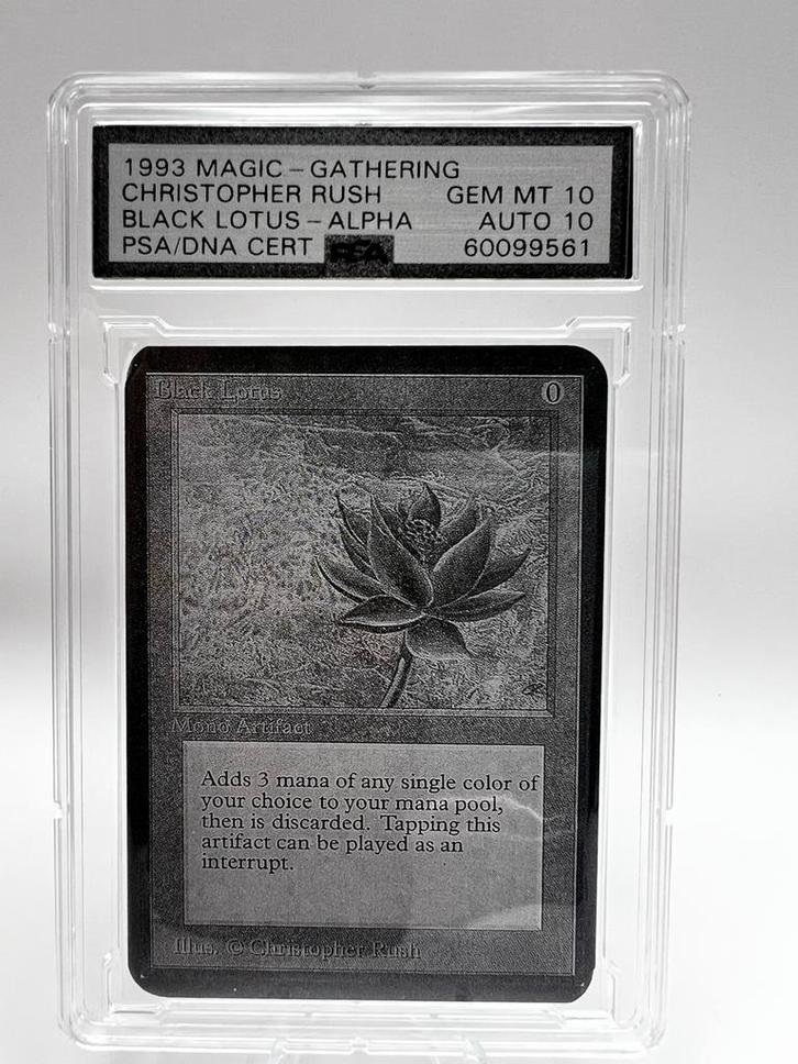 Aluminium Metal Kaart - Black Lotus Decoy PSA Slab, Hobby en Vrije tijd, Verzamelkaartspellen | Magic the Gathering, Nieuw, Losse kaart