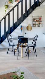 Tafel en stoelen, Huis en Inrichting, Tafels | Eettafels, Rond, Zo goed als nieuw, Modern, Vier personen