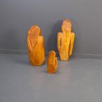 70s houten sculptuur beeld 'family' van Roland Lavianne set3, Ophalen