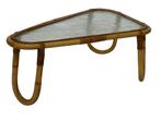 Vintage tafeltje Rotan Rohe Noordwolde Dirk Van Sliedregt, Huis en Inrichting, Tafels | Bijzettafels, Minder dan 55 cm, Gebruikt