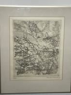 Wout van Heusden , abstracte ets in zware Alu. lijst, Ophalen of Verzenden