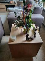 Houten kubussen als salon- en bijzettafels, Huis en Inrichting, Gebruikt, 50 tot 100 cm, Vierkant, Overige houtsoorten