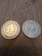 2 Zilveren Juliana Munten 1970, Postzegels en Munten, Ophalen of Verzenden, Koningin Juliana, Losse munt, Zilver
