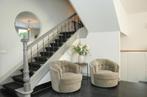 Be Pure Home Draaifauteuil 'Carousel' fluweel khaki ZGAN, Ophalen, Landelijk Chique, 75 tot 100 cm, Zo goed als nieuw
