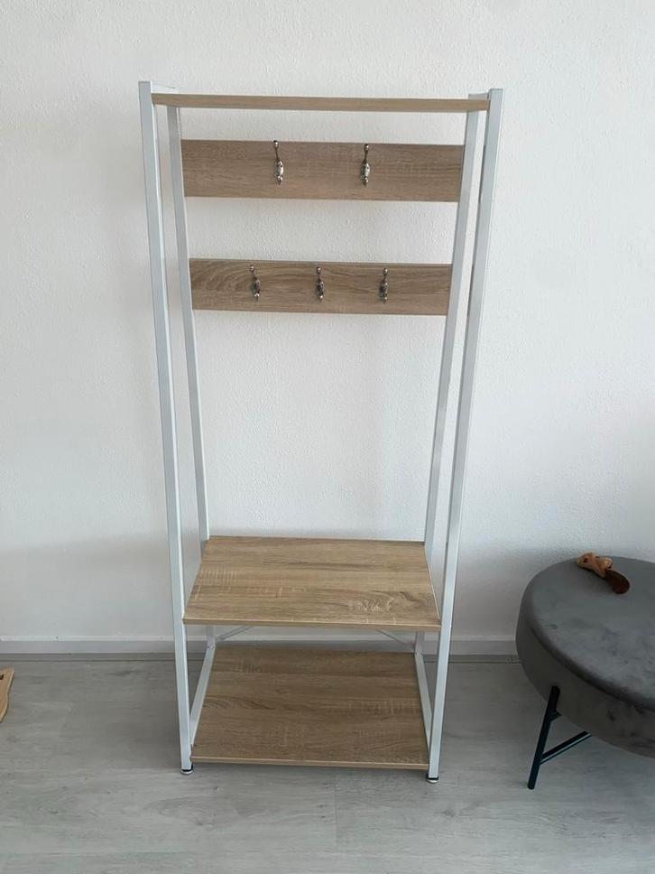 Moderne Staande Kapstok met Planken, Huis en Inrichting, Woonaccessoires | Kapstokken, Zo goed als nieuw, Staande kapstok, 100 tot 150 cm