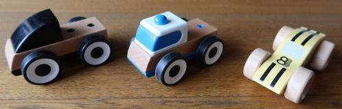 3x Houten auto als nieuw, waarvan 2x IKEA Lillaboo, Kinderen en Baby's, Speelgoed | Houten speelgoed, Zo goed als nieuw, Rij- of Hobbelspeelgoed
