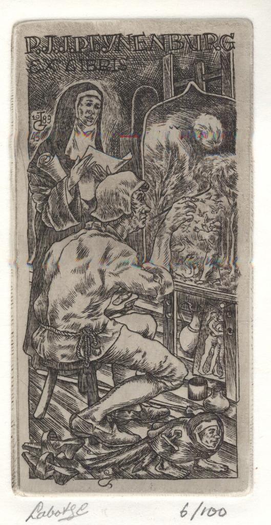 2118 Ex Libris Nederland : Cornelis Labots, 1983, Antiek en Kunst, Kunst | Etsen en Gravures, Verzenden