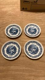 Societe Ceramique Boerenhoeve blauw 4 schotels(voor kopjes), Antiek en Kunst, Ophalen of Verzenden